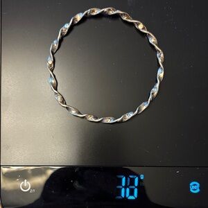 Sterling Mexican twist bangle